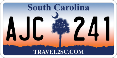 SC license plate AJC241