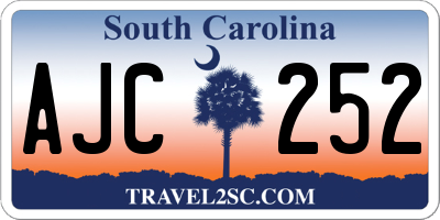 SC license plate AJC252