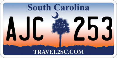 SC license plate AJC253