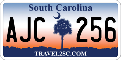 SC license plate AJC256