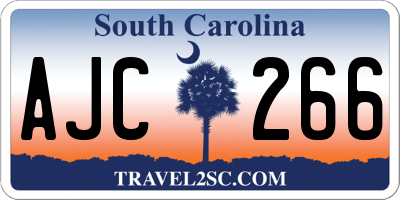 SC license plate AJC266