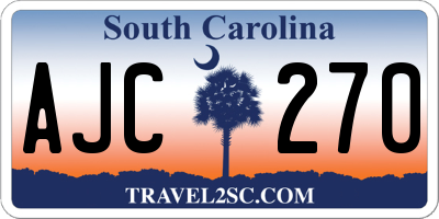 SC license plate AJC270