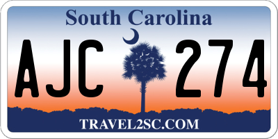 SC license plate AJC274