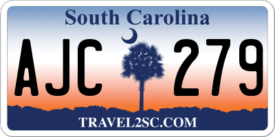 SC license plate AJC279