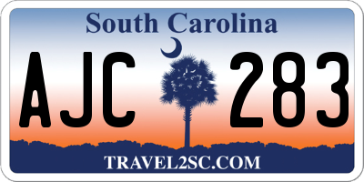 SC license plate AJC283