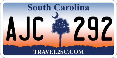 SC license plate AJC292