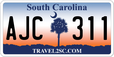 SC license plate AJC311