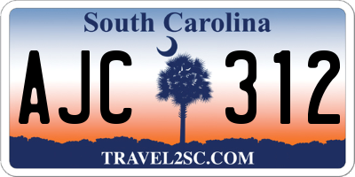 SC license plate AJC312