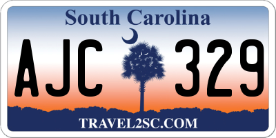 SC license plate AJC329
