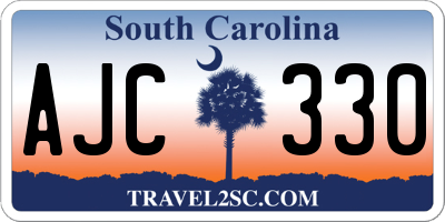 SC license plate AJC330