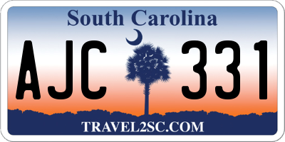 SC license plate AJC331