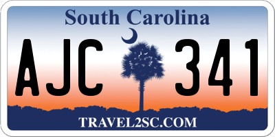 SC license plate AJC341