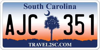 SC license plate AJC351