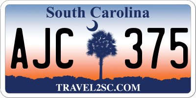 SC license plate AJC375