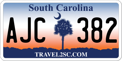 SC license plate AJC382