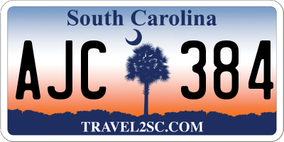 SC license plate AJC384