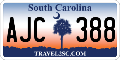SC license plate AJC388