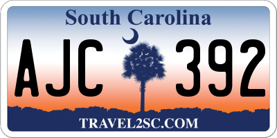SC license plate AJC392