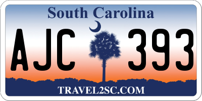 SC license plate AJC393