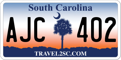 SC license plate AJC402