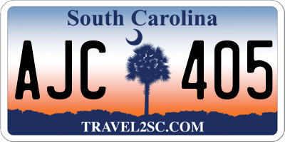 SC license plate AJC405