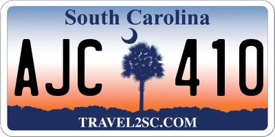 SC license plate AJC410