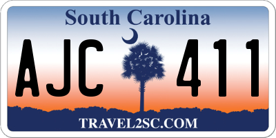 SC license plate AJC411
