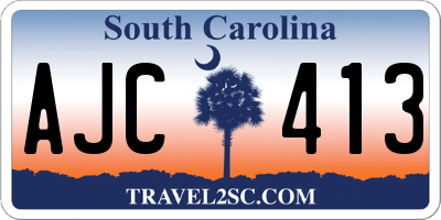 SC license plate AJC413
