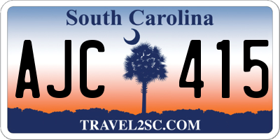 SC license plate AJC415
