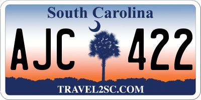 SC license plate AJC422