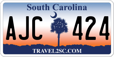 SC license plate AJC424