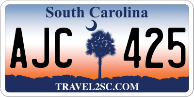 SC license plate AJC425