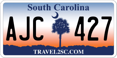 SC license plate AJC427