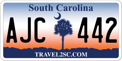 SC license plate AJC442