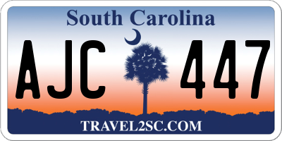 SC license plate AJC447