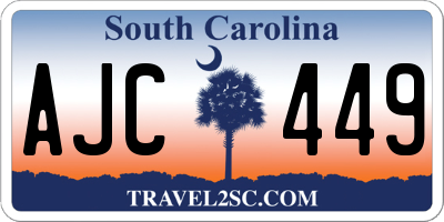 SC license plate AJC449