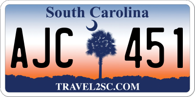 SC license plate AJC451
