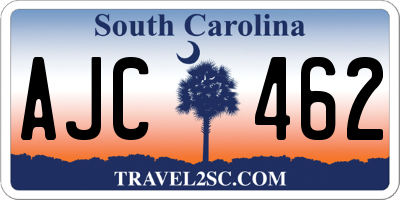 SC license plate AJC462