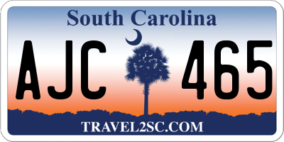 SC license plate AJC465