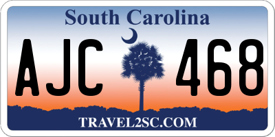 SC license plate AJC468