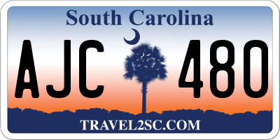SC license plate AJC480