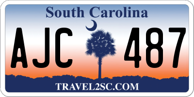 SC license plate AJC487
