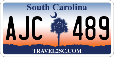 SC license plate AJC489