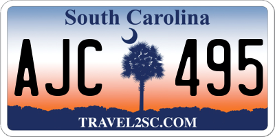 SC license plate AJC495