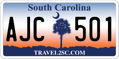 SC license plate AJC501