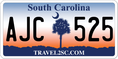 SC license plate AJC525