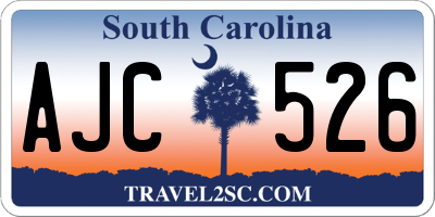SC license plate AJC526