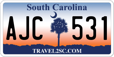 SC license plate AJC531