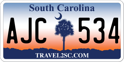 SC license plate AJC534