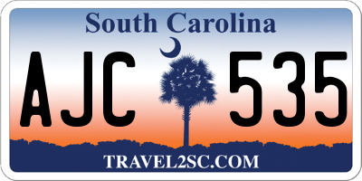SC license plate AJC535
